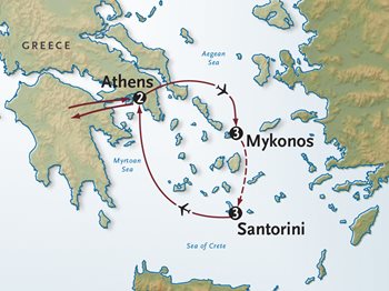 Greece Tour Map